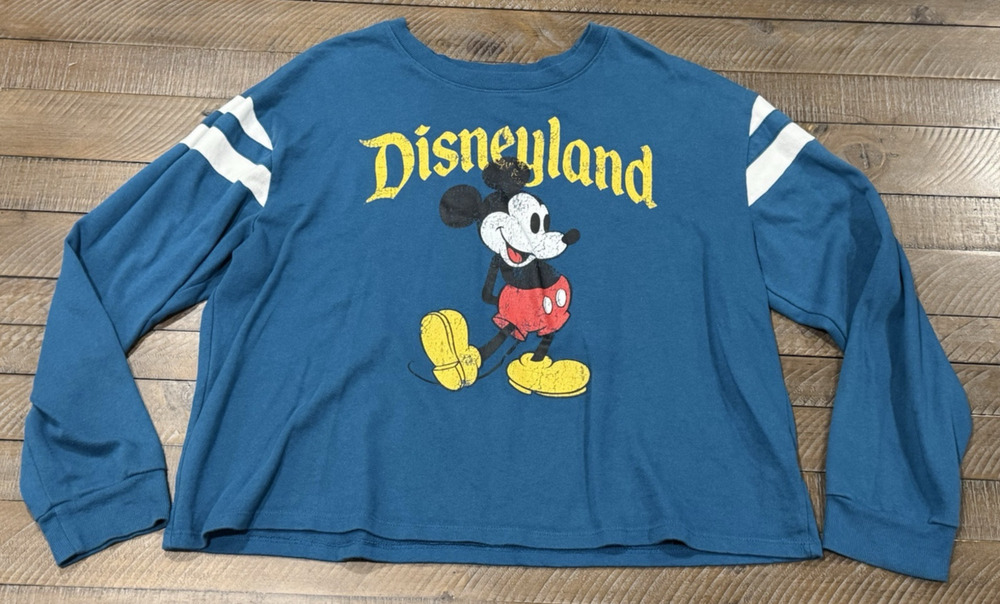 Disneyland Resort Blue Mickey Mouse Crop Sweater - Women's 1X